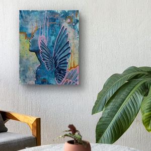 Szárnyak, Művészet, Festmény, Festmény vegyes technika, Festészet, MESKA