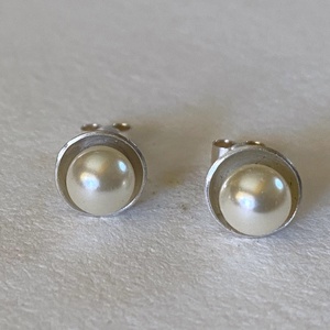 Swarovski - ezüst bedugós fülbevaló  - ékszer - fülbevaló - pötty fülbevaló - Meska.hu