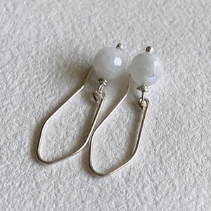 Holdkő ezüst fülbevaló, Ékszer, Fülbevaló, Lógó fülbevaló, Ékszerkészítés, Ötvös, MESKA