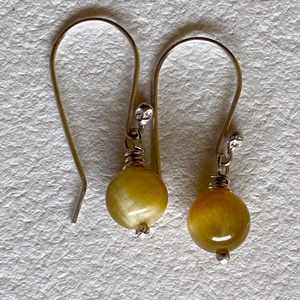 Tigrisszem - ezüst fülbevaló - ékszer - fülbevaló - lógó fülbevaló - Meska.hu