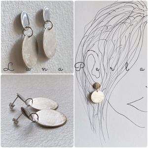 Ezüst fülbevaló - ékszer - fülbevaló - lógó fülbevaló - Meska.hu