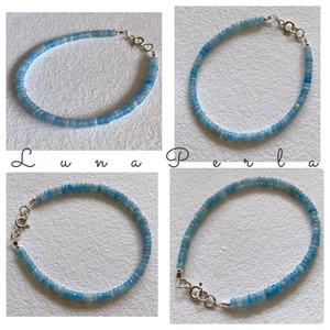 Kék opál karkötő - ékszer - karkötő - gyöngyös karkötő - Meska.hu