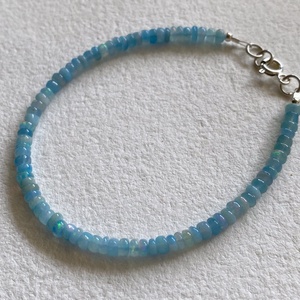 Kék opál karkötő - ékszer - karkötő - gyöngyös karkötő - Meska.hu