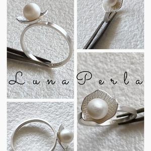 Ezüst gyűrű Swarovski gyönggyel - ékszer - gyűrű - vékony gyűrű - Meska.hu