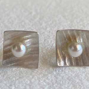 Swarovski - ezüst bedugós fülbevaló  - ékszer - fülbevaló - pötty fülbevaló - Meska.hu