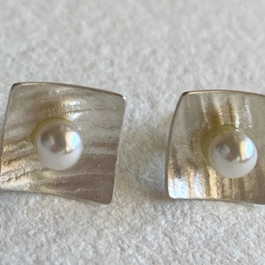 Swarovski - ezüst bedugós fülbevaló  - ékszer - fülbevaló - pötty fülbevaló - Meska.hu