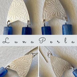 Ezüst fülbevaló kianittal - Meska.hu