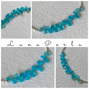 Nyaklánc opállal, Ékszer, Nyaklánc, Gyöngyös nyaklánc, Ékszerkészítés, Ötvös, MESKA