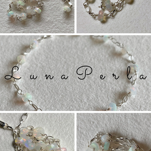 Karkötő opállal - ékszer - karkötő - lánc karkötő - Meska.hu