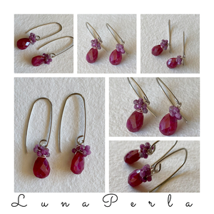 Rubin fülbevaló, Ékszer, Fülbevaló, Lógó fülbevaló, Ékszerkészítés, Ötvös, MESKA