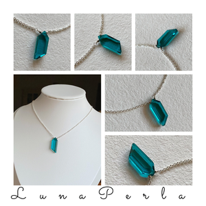 Minimál nyaklánc apatittal - ékszer - nyaklánc - gyöngyös nyaklánc - Meska.hu