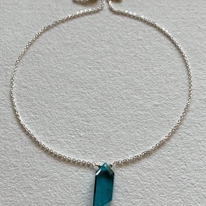 Minimál nyaklánc apatittal - ékszer - nyaklánc - gyöngyös nyaklánc - Meska.hu