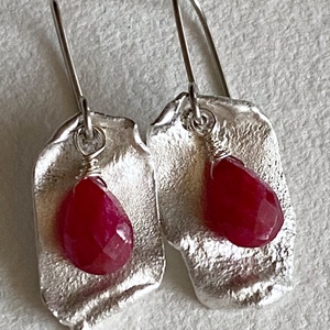 Rubin fülbevaló - Meska.hu