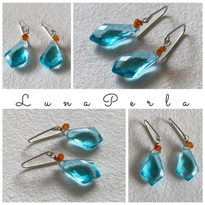 Fülbevaló kvarccal, Ékszer, Fülbevaló, Lógó csepp fülbevaló, Ékszerkészítés, Ötvös, MESKA