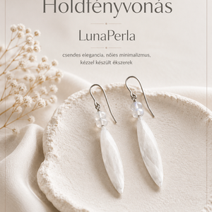 Holdkő fülbevaló - ékszer - fülbevaló - lógó fülbevaló - Meska.hu