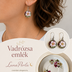 Porcelán fülbevaló - ékszer - fülbevaló - lógó fülbevaló - Meska.hu