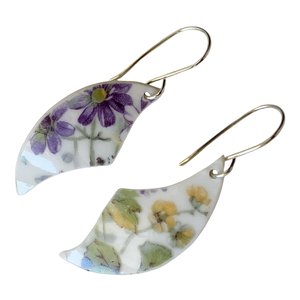 Porcelán fülbevaló - ékszer - fülbevaló - lógó fülbevaló - Meska.hu