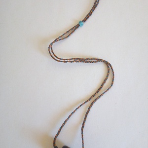  DZI  unisex állítható fonott nyaklánc nepáli különlegességgel - ékszer - nyaklánc - gyöngyös nyaklánc - Meska.hu