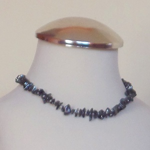 Gyermek nyaklánc (Hematit - 37 cm), Ékszer, Nyaklánc, Gyöngyös nyaklánc, Ékszerkészítés, Gyöngyfűzés, gyöngyhímzés, MESKA