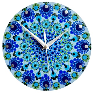 Falióra pontfestéssel, Otthon & Életmód, Dekoráció, Fali és függő dekoráció, Falióra & óra, Festett tárgyak, Festészet, MESKA