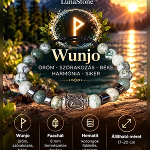 Wunjo Öröm Harmónia - viking rúna - Meska.hu