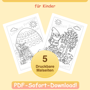 Húsvéti mini kifestőcsomag gyerekeknek � 5 oldalas letölthető PDF - otthon & életmód - papír, írószer - színező - Meska.hu