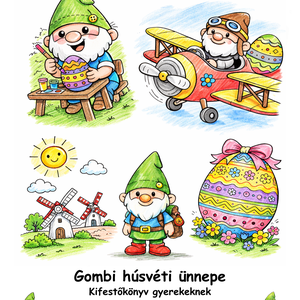 Húsvéti kifestőkönyv gyerekeknek � 20 oldalas letölthető PDF, Otthon & Életmód, Papír, írószer, Színező, , MESKA