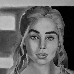 Kézzel készült Emilia Clarke portrérajz - Meska.hu