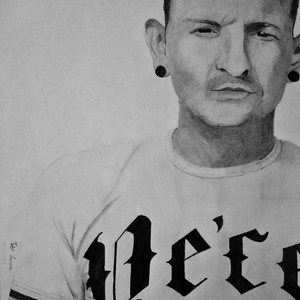 Chester Bennington A/4-es méretű, kézzel készült portré rajz - Meska.hu