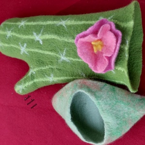 Kaktusz edényfogó szett - otthon & életmód - konyhafelszerelés, tálalás - konyhai textil - edényfogó & edényfedő - Meska.hu