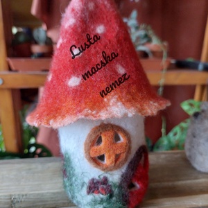 Nemez gombaház lámpás - otthon & életmód - dekoráció - dísztárgy - Meska.hu