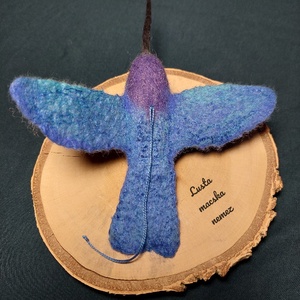 Nemez kolibri kék - otthon & életmód - dekoráció - ajtó- és ablak dekoráció - ablakdísz - Meska.hu
