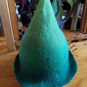 Nemez manó sapka kék virág - ruha & divat - sál, sapka, kendő - kalap - Meska.hu