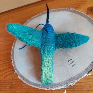 Nemez kolibri kék - otthon & életmód - dekoráció - ajtó- és ablak dekoráció - ablakdísz - Meska.hu