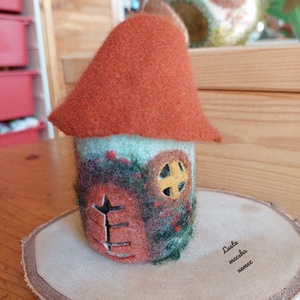 Zöld nemezházikó, Otthon & Életmód, Dekoráció, Dísztárgy, Nemezelés, MESKA