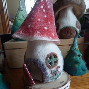 Nagy gomba játszóház piros kalappal - játék & sport - baba & babaház - babaház - Meska.hu