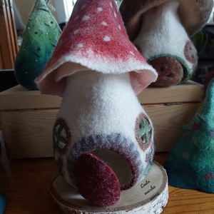 Nagy gomba játszóház piros kalappal - játék & sport - baba & babaház - babaház - Meska.hu