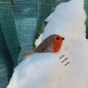 Nemez vörösbegy - otthon & életmód - dekoráció - ajtó- és ablak dekoráció - ajtódísz & kopogtató - Meska.hu