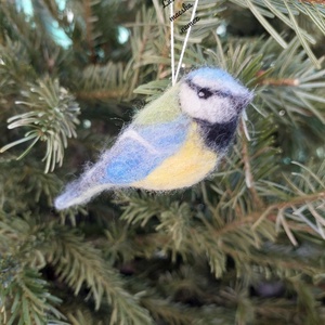 Nemez kék cinege, Otthon & Életmód, Dekoráció, Ajtó- és ablak dekoráció, Ablakdísz, Nemezelés, MESKA