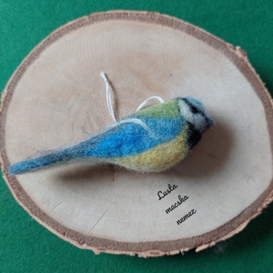 Nemez kék cinege - otthon & életmód - dekoráció - ajtó- és ablak dekoráció - ablakdísz - Meska.hu