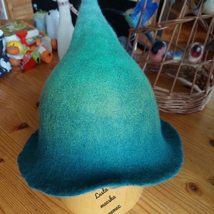 Nemez manó sapka zöld - ruha & divat - sál, sapka, kendő - kalap - Meska.hu