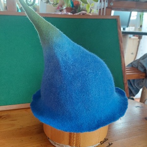 Nemez manó sapka kék virág, Ruha & Divat, Sál, Sapka, Kendő, Kalap, Nemezelés, MESKA