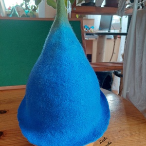 Nemez manó sapka kék virág - ruha & divat - sál, sapka, kendő - kalap - Meska.hu