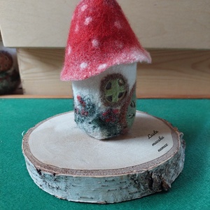 Nemez gombaház lámpás - otthon & életmód - dekoráció - dísztárgy - Meska.hu