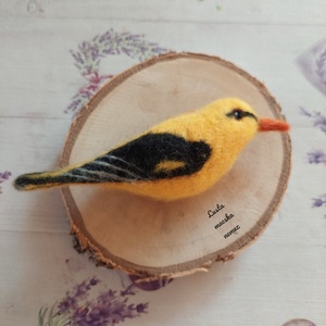 Nemez sárgarigó, Otthon & Életmód, Dekoráció, Ajtó- és ablak dekoráció, Ablakdísz, Nemezelés, MESKA