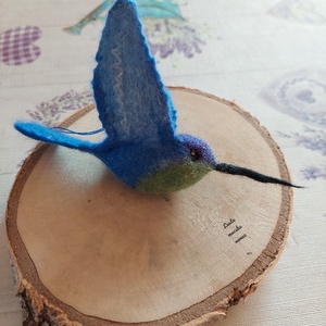 Nemez kolibri kék - otthon & életmód - dekoráció - ajtó- és ablak dekoráció - ablakdísz - Meska.hu