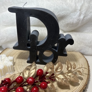 Dior Logo Gyertya - Fekete - otthon & életmód - gyertya, illat, aroma - gyertya - Meska.hu