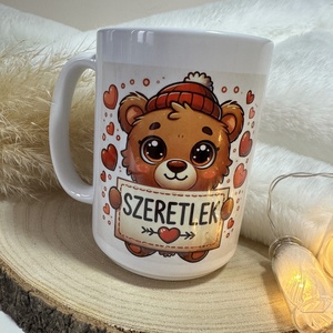Valentin-napi macis bögre SZERETLEK felirattal - otthon & életmód - konyhafelszerelés, tálalás - tálalás - bögre & csésze - Meska.hu