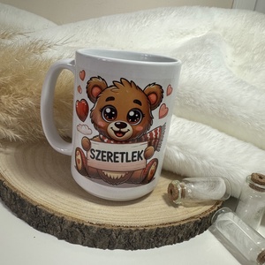 Valentin-napi macis bögre SZERETLEK felirattal - otthon & életmód - konyhafelszerelés, tálalás - tálalás - bögre & csésze - Meska.hu