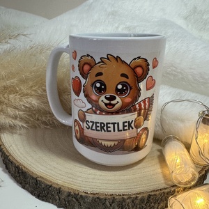 Valentin-napi macis bögre SZERETLEK felirattal - otthon & életmód - konyhafelszerelés, tálalás - tálalás - bögre & csésze - Meska.hu